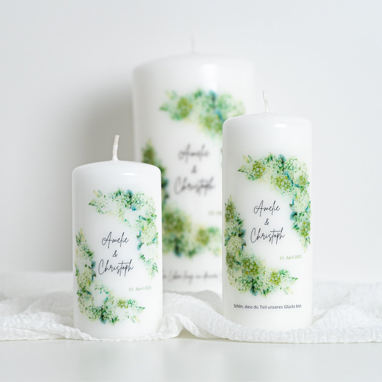 Gastgeschenk-Kerze zur Hochzeit