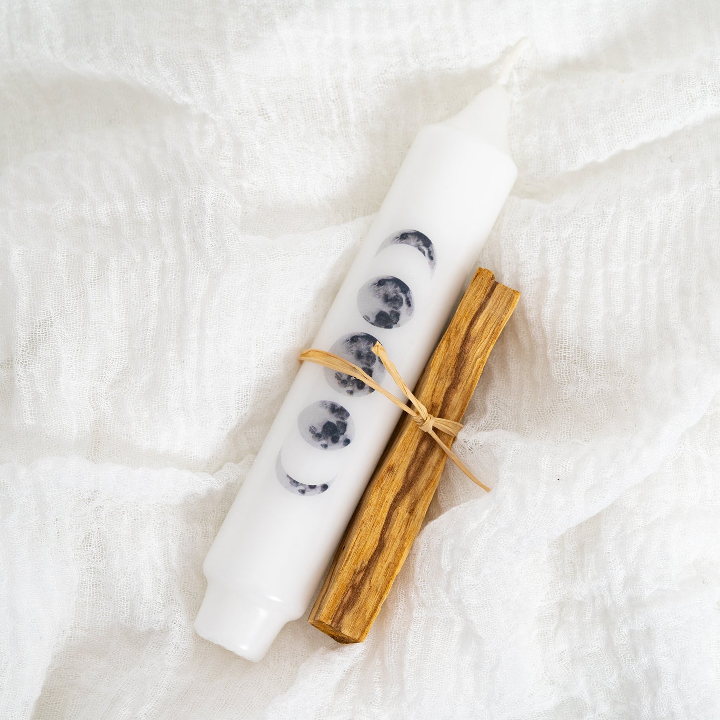 Räucherset - Kerze Mondphasen & Palo Santo Holz